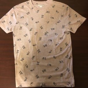Pink dog pattern tee shirt